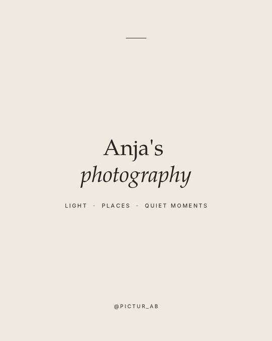 Intro post: Anja's photography