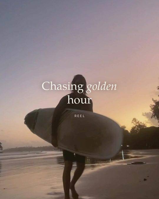 Reel cover: Chasing golden hour