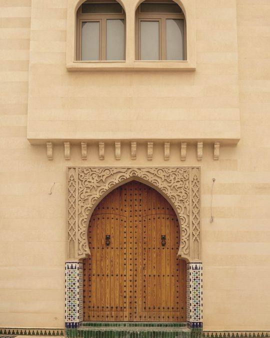 Carved wooden door in Tamraght