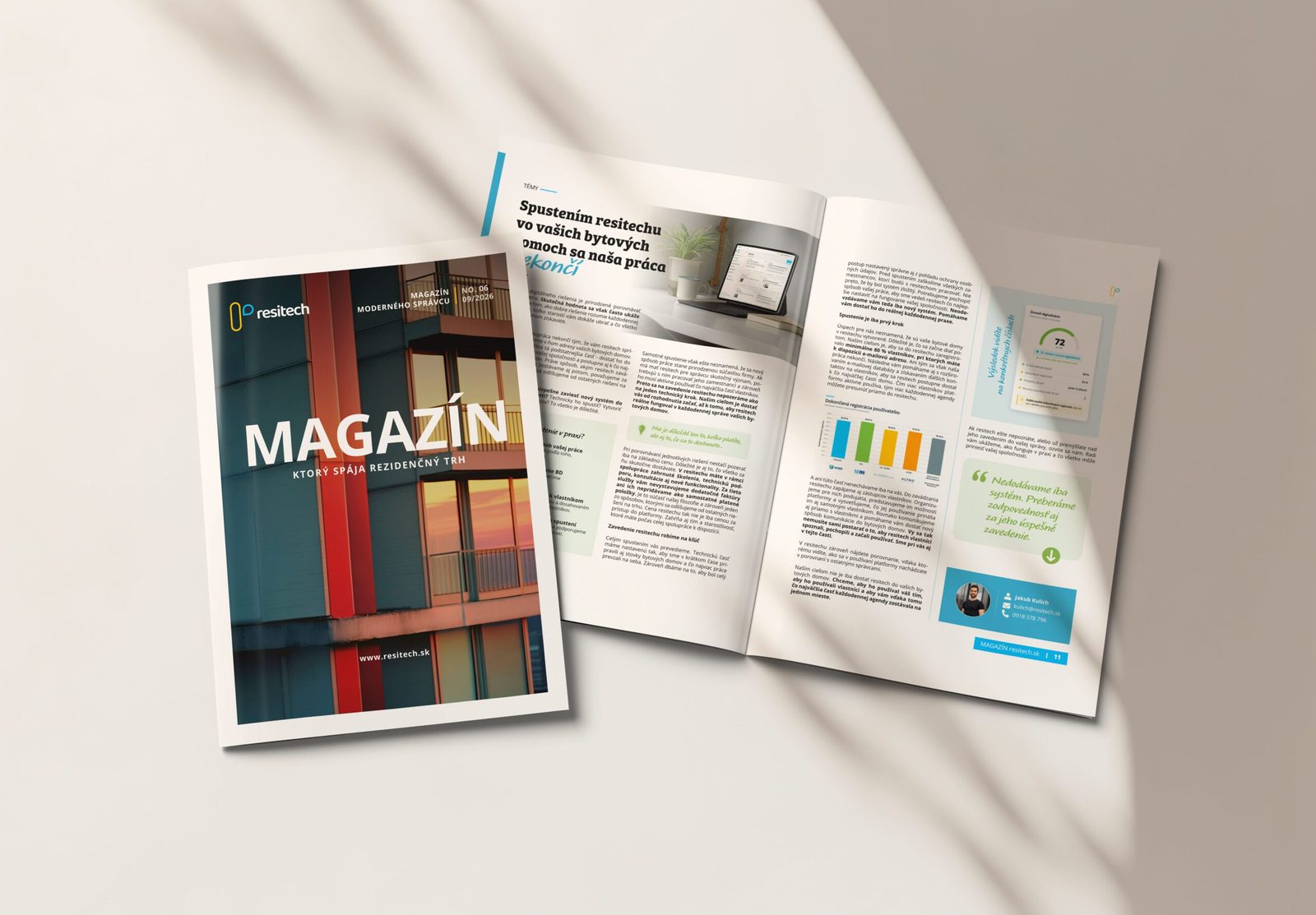 Company magazine design – cover and spreads